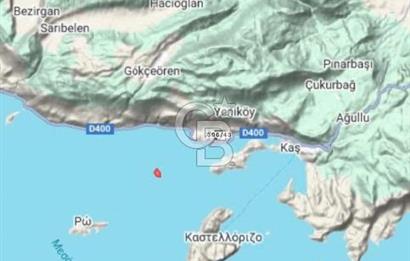 ANTALYA KAŞ DENİZE 319 M. TEK TAPU 3499 M2 SATILIK TARLA