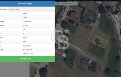 YALOVA FEVZİÇAKMAK 370 M2 MÜSTAKİL VİLLA ARSASI!