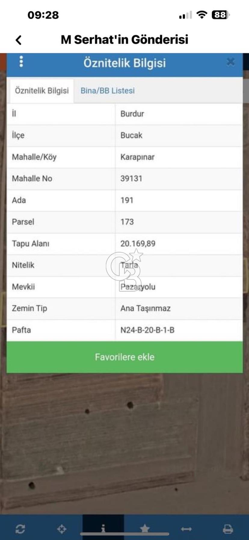 Bucak Karapınar'da 20.170 m2 tarla
