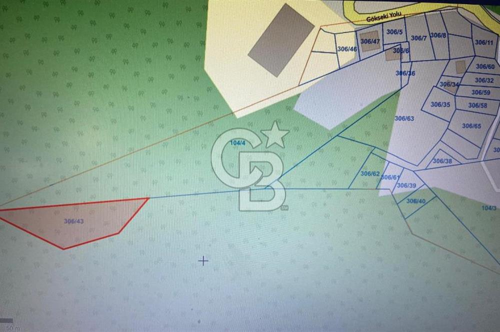 ANTALYA KAŞ DENİZE 319 M. TEK TAPU 3499 M2 SATILIK TARLA