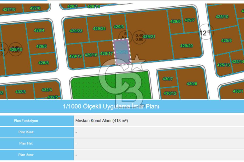 KOCAELİ BAŞİSKELE BAHÇECİK SATILIK 418 M2 KONUT İMARLI ARSA