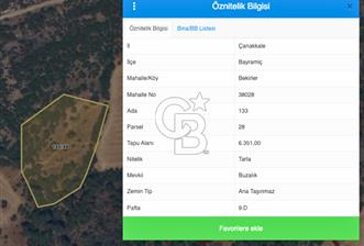 Çanakkale Bayramiç Bekirler Satılık Uygun Fiyatlı Araziler - 1 - 315076