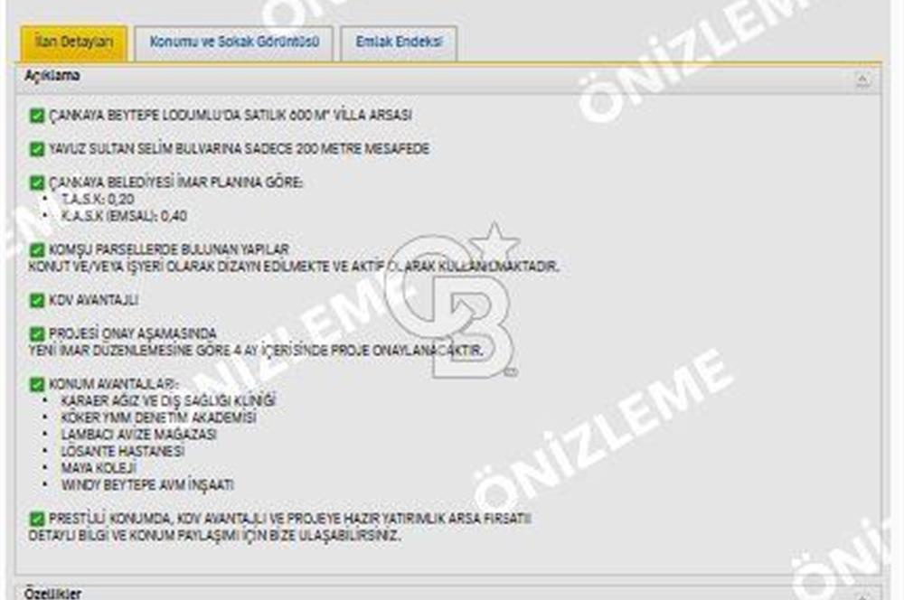 BEYTEPE LODUMU TEK TAPU 600 m2 TİCARİ/VİLLA İMARLI SATILIK ARSA