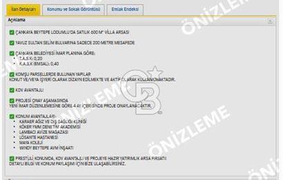 BEYTEPE LODUMU TEK TAPU 600 m2 TİCARİ/VİLLA İMARLI SATILIK ARSA