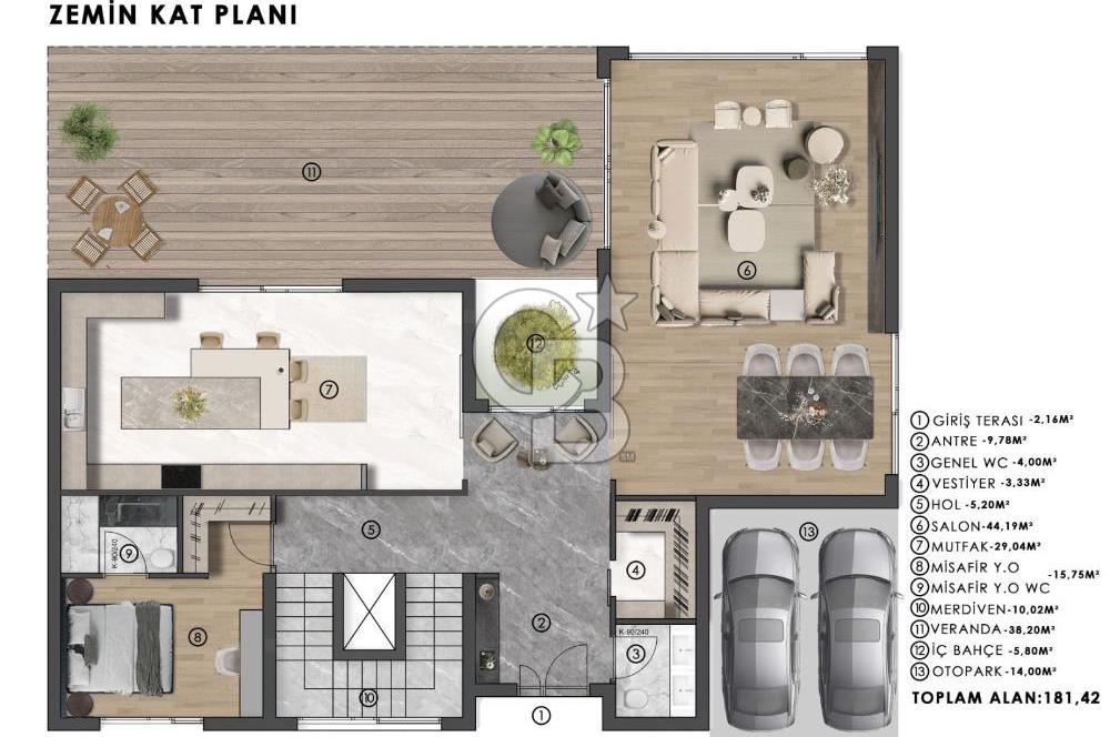 GÖLBAŞI KARŞIYAKA MCHAN LEGEND PROJESİNDE MÜSTAKİL HAVUZLU VİLLA