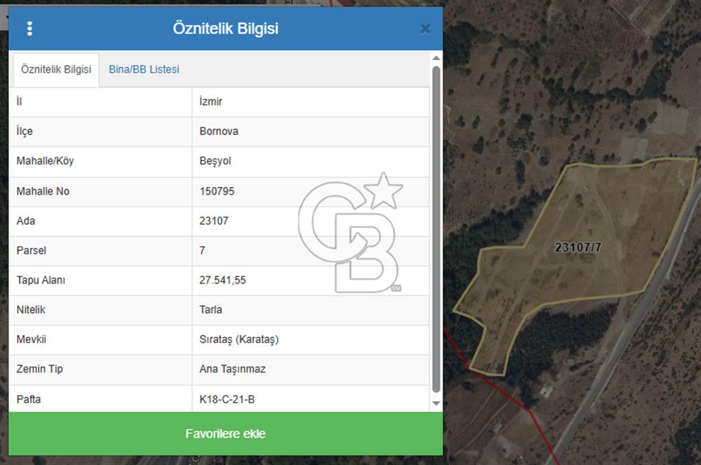 Bornova Beşyol Mahallesinde Satılık Yatırımlık Arsa