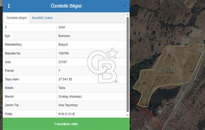 Bornova Beşyol Mahallesinde Satılık Yatırımlık Arsa
