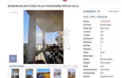 Bodrum Adabükü Tripleks 3+1 Villa