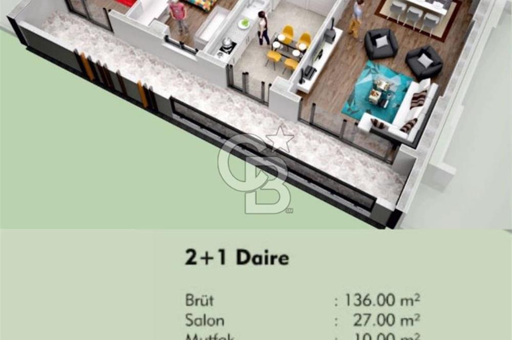 ÇANAKKALE HAMİDİYE MAH MEDİGARDEN KAPALIMUTFAK 2+1 SATILIK DAİRE