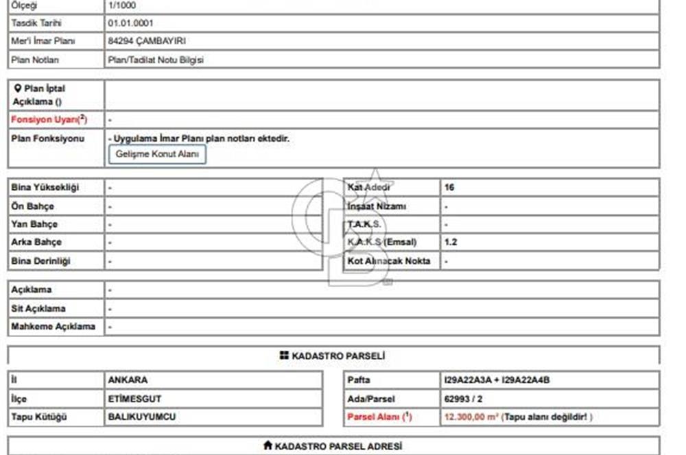 ETİMESGUT / BALIKUYUMCU 492 m² İMARLI KONUT ARSASI