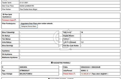 ETİMESGUT / BALIKUYUMCU 492 m² İMARLI KONUT ARSASI