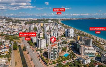 KONYAALTI SAHİLİN'DE 1+1 EŞYALI SİTE İÇERİSİNDE KİRALIK DAİRE