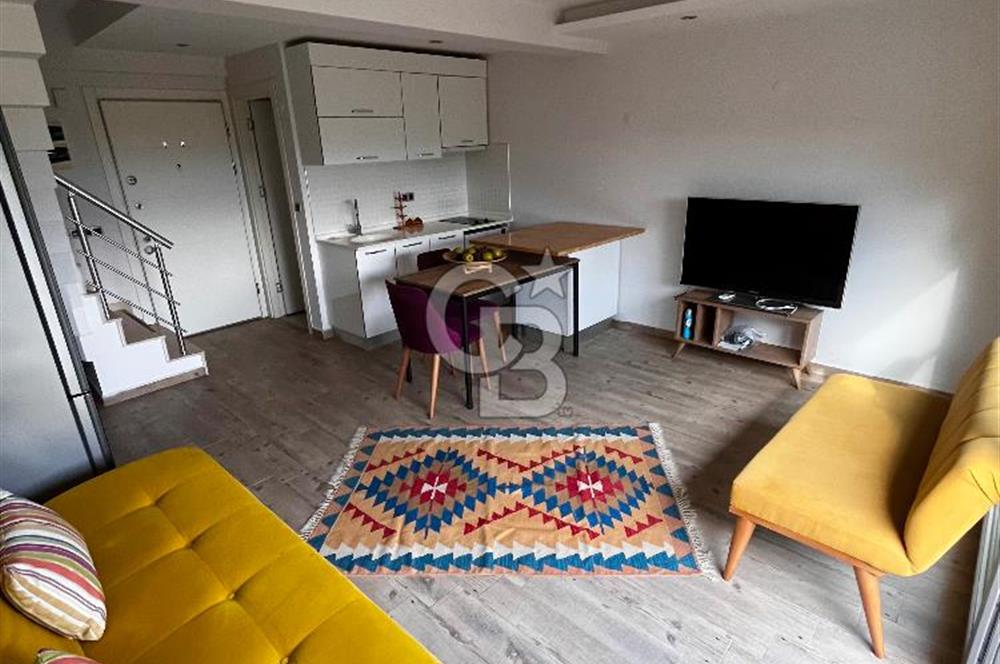 Gülbahçe Saygın Pazar Stüdyo Sitesinde Özel Bahçeli, Dubleks 2+1 – Full Eşyalı Kiralık