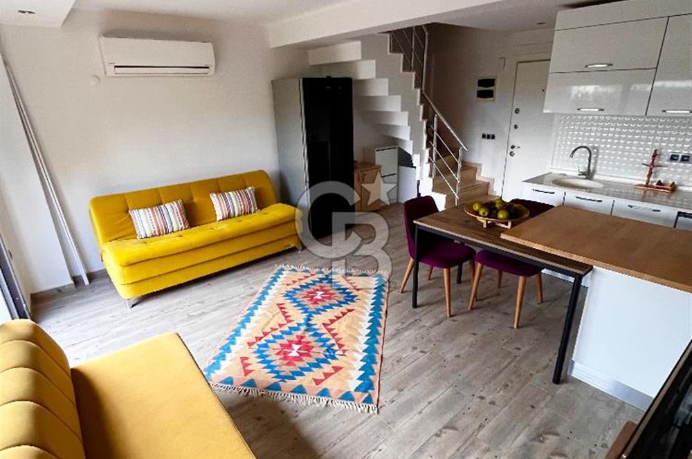 Gülbahçe Saygın Pazar Stüdyo Sitesinde Özel Bahçeli, Dubleks 2+1 – Full Eşyalı Kiralık