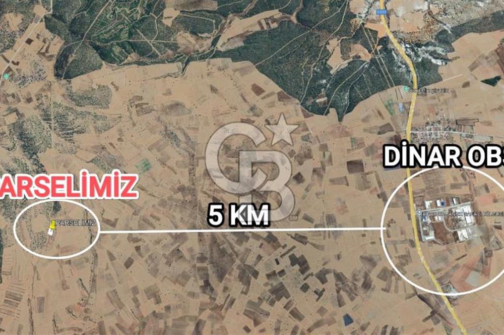 Afyon Dinarda İlçe Merkezi ve Sanayiye Yakın Satılık Tarla 