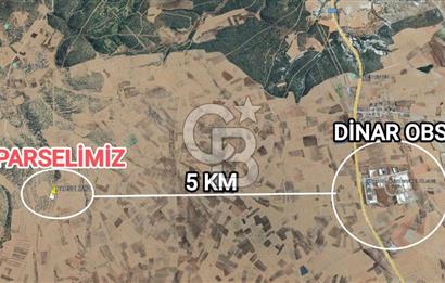 Afyon Dinarda İlçe Merkezi ve Sanayiye Yakın Satılık Tarla 