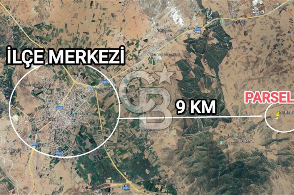 Afyon Dinarda İlçe Merkezi ve Sanayiye Yakın Satılık Tarla 