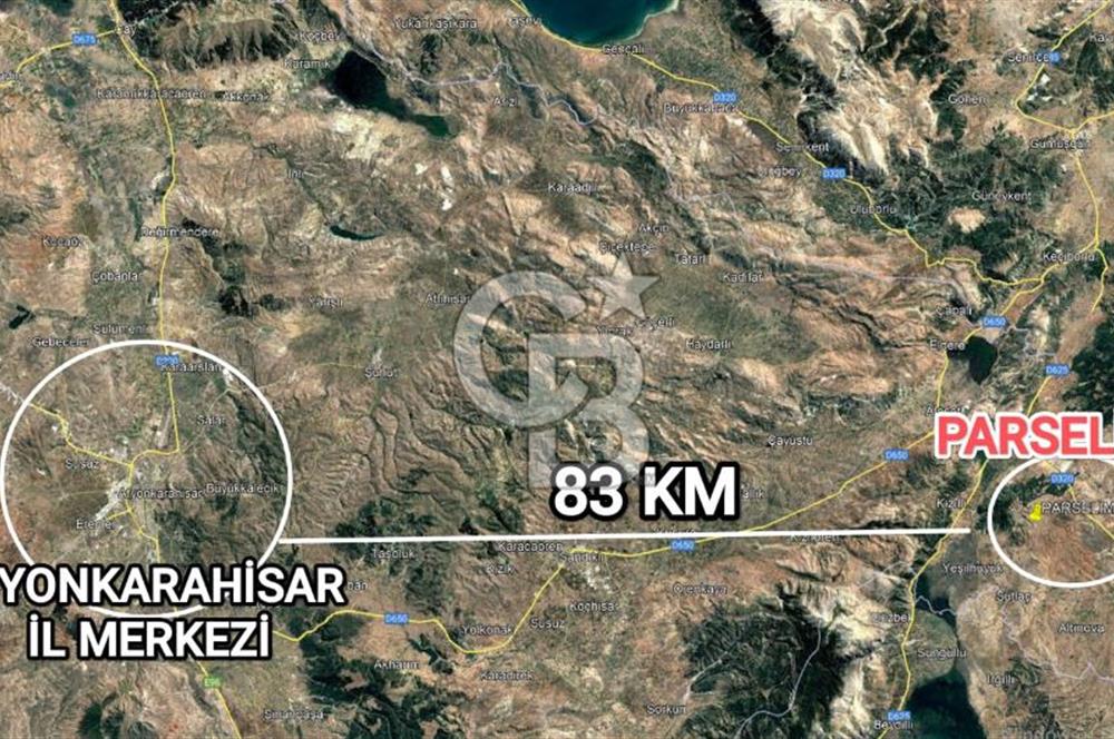 Afyon Dinarda İlçe Merkezi ve Sanayiye Yakın Satılık Tarla 