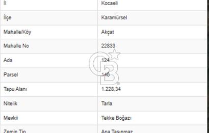 Karamürsel Akçat'ta 1.841M² Köy'e 700MT Satılık 2 Adet TARLA!