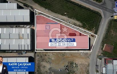 8.000m2 SATILIK  FABRİKA ZEMİN KAT h:14metre BODRUM KATh:8 metre