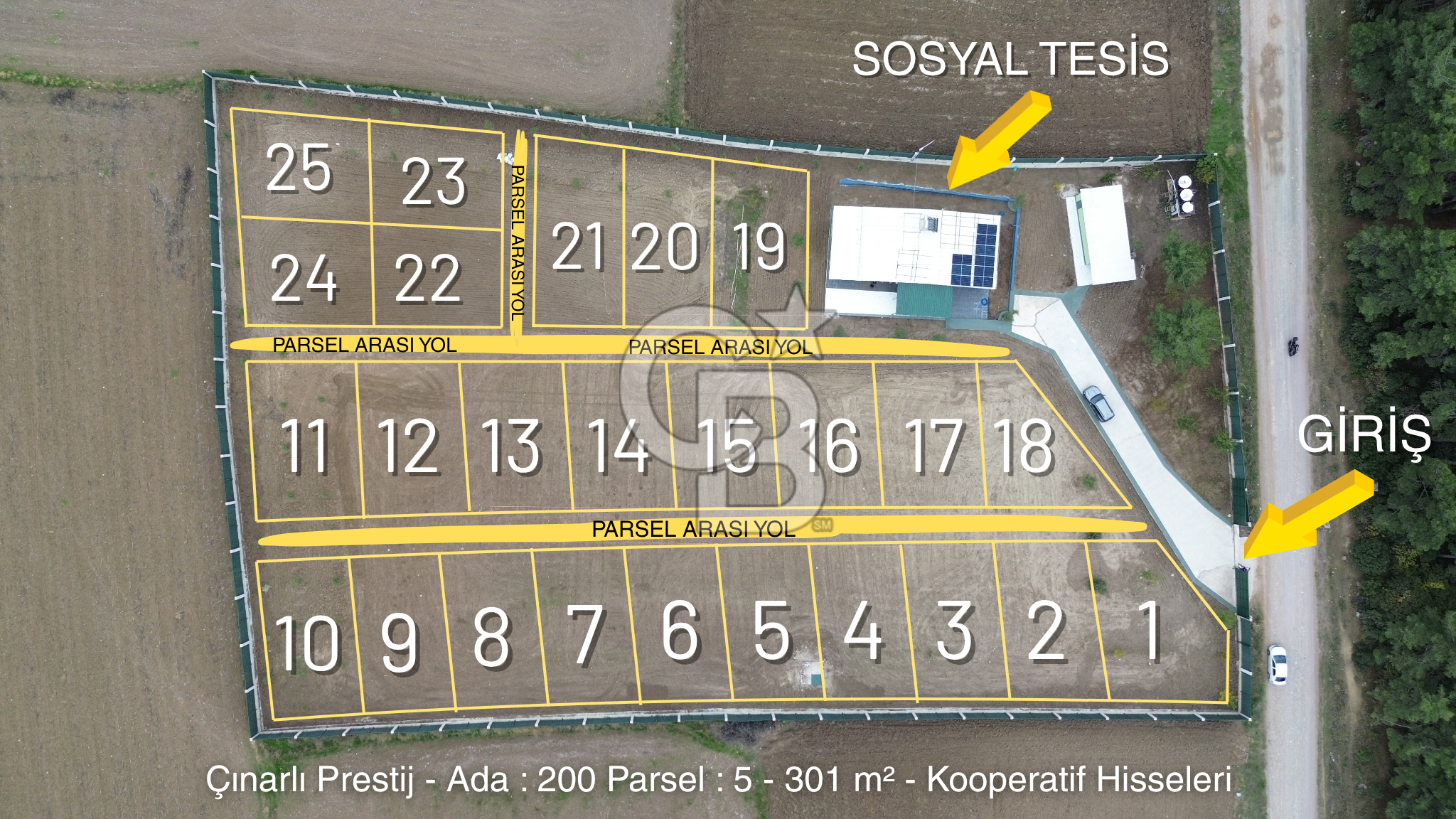ÇANAKKALE MERKEZ ÇINARLI PRESTİJ 301 M2 TARLA