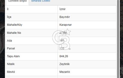 BAYINDIR KARAPINAR KÖYÜNDE, KÖYE YAKIN, SATILIK ZEYTİNLİK