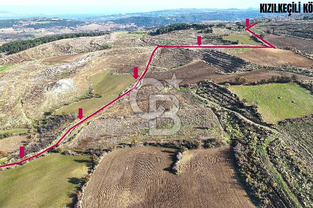 Çanakkale Merkez Kızılkeçilide Boğaz ve Deniz Manzaralı Tarla