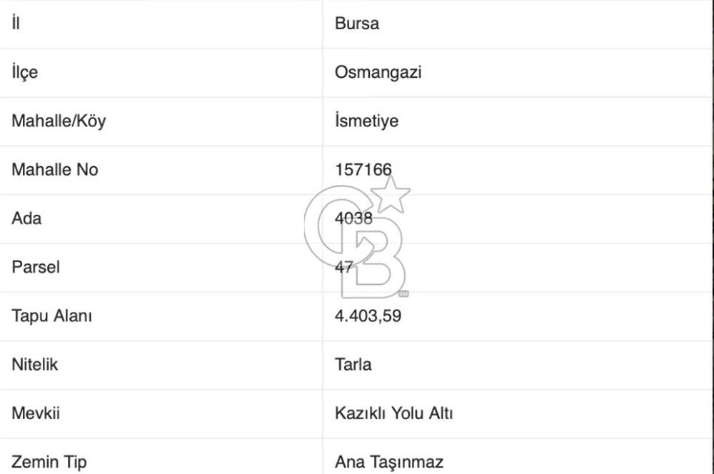 CB BLACK'TAN İSMETİYE'DE FIRSAT KONUMLU SATILIK TARLA*