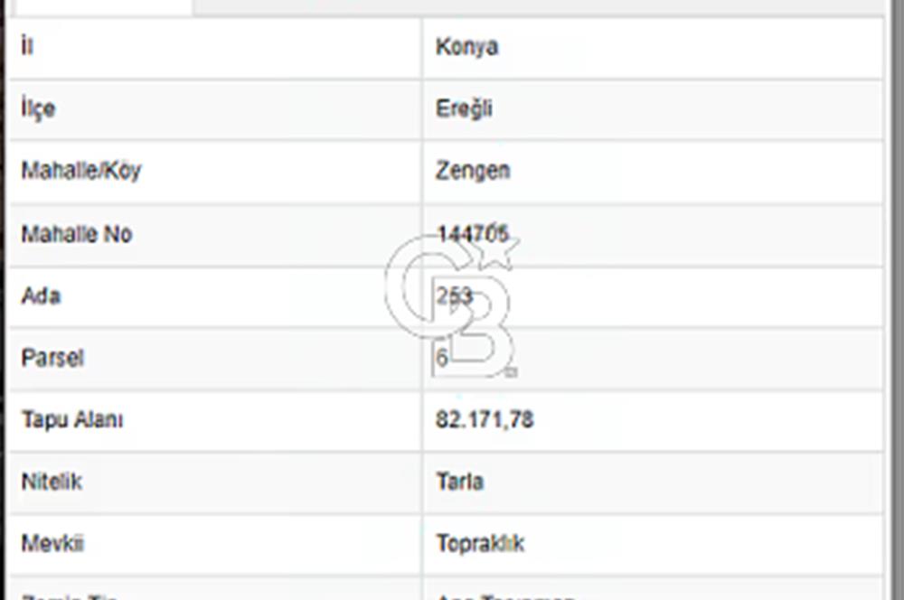 Konya Ereğli Zengen Mahallesinde Villa İmarlı Satılık Arsa