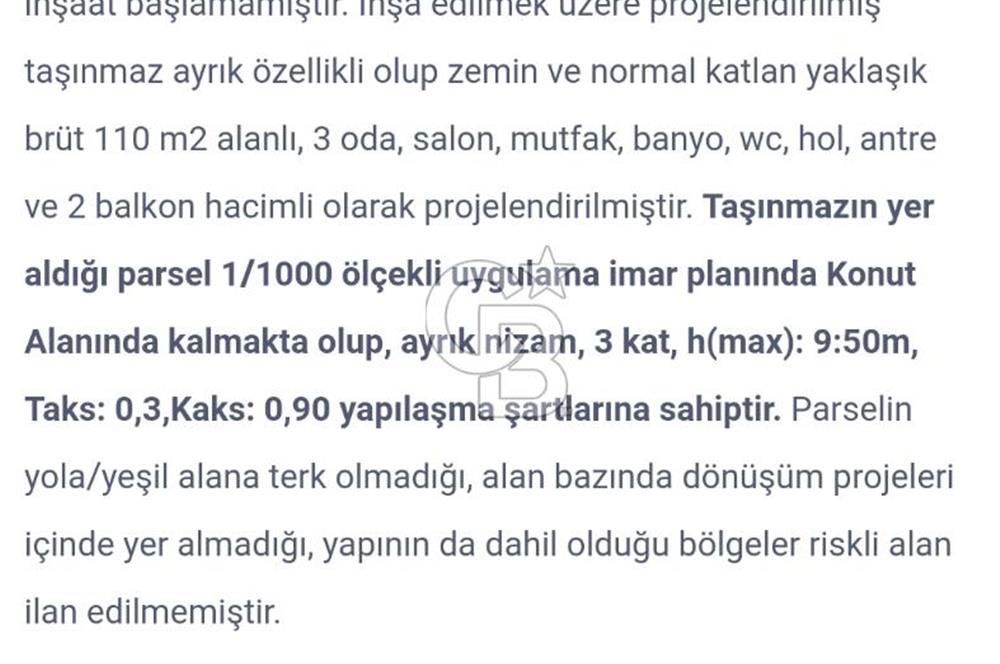 UŞAK EŞME MERKEZDE KONUT İMARLI SATILIK ARSA