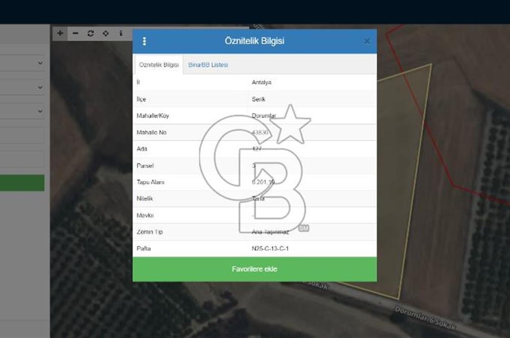 Serik Dorumlarda Satılık Tarla