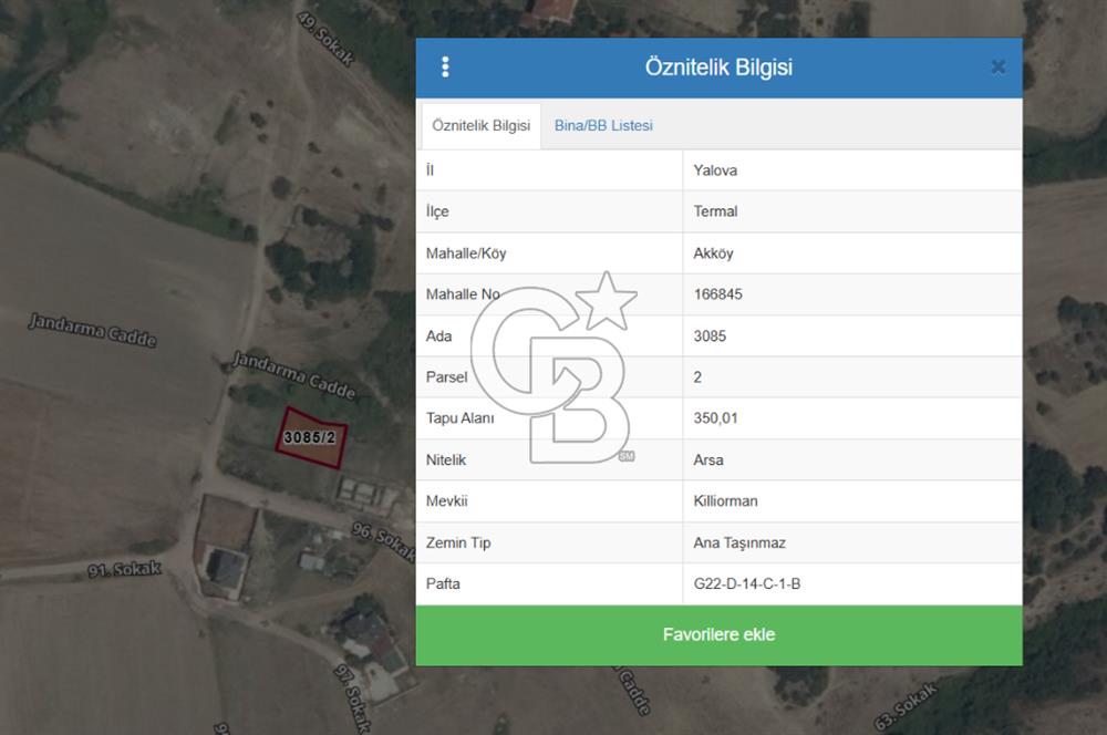 YALOVA TERMAL AKKÖY SATILIK VİLLA İMARLI ARSA!.350 M2