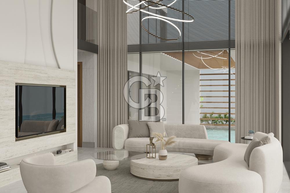 Kıbrıs Girne Esentepe Bölgesinde Full Deniz Manzaralı Satılık 4+1 Lüx Villa