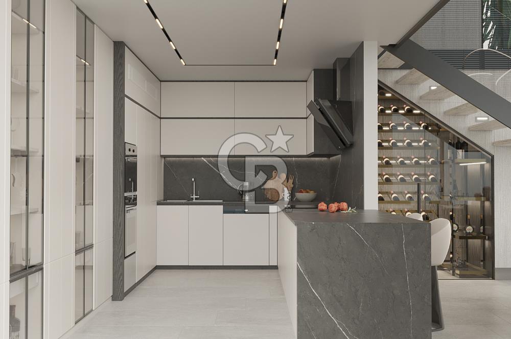 Kıbrıs Girne Esentepe Bölgesinde Full Deniz Manzaralı Satılık 4+1 Lüx Villa