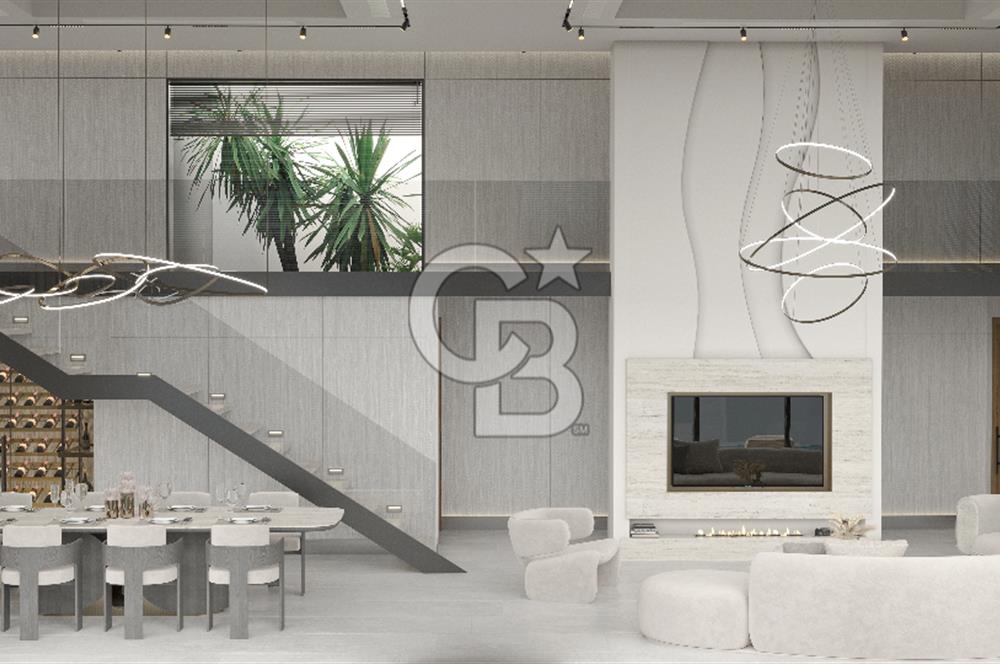 Kıbrıs Girne Esentepe Bölgesinde Full Deniz Manzaralı Satılık 4+1 Lüx Villa