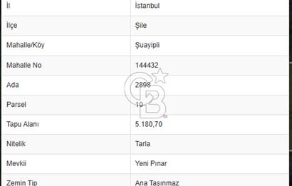 CB'DAN ŞİLE ŞUAYPLİ MÜSTAKİL, FIRSAT, YOLA CEPHE, VİLLALARA 200M2 MESAFEDE