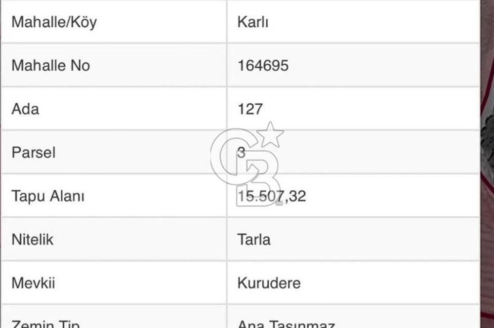 Tekirdağ Kapaklı 15.507m²-Müstakil Tapu Yatırımlık Fırsat Tarla