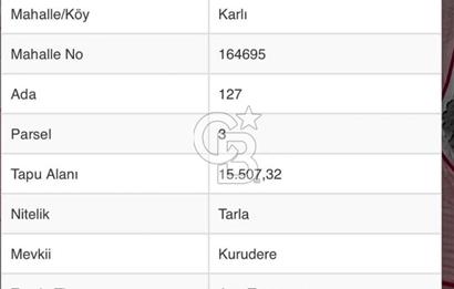 Tekirdağ Kapaklı 15.507m²-Müstakil Tapu Yatırımlık Fırsat Tarla