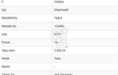 Döşemealtı Yağca'da satılık Tarla ve Ev