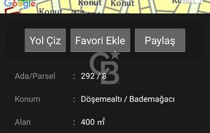 DÖŞEMEALTI BAĞDEMAĞACIN DA MERKEZİ KONUM DA 400 M2 İMARLI PARSEL