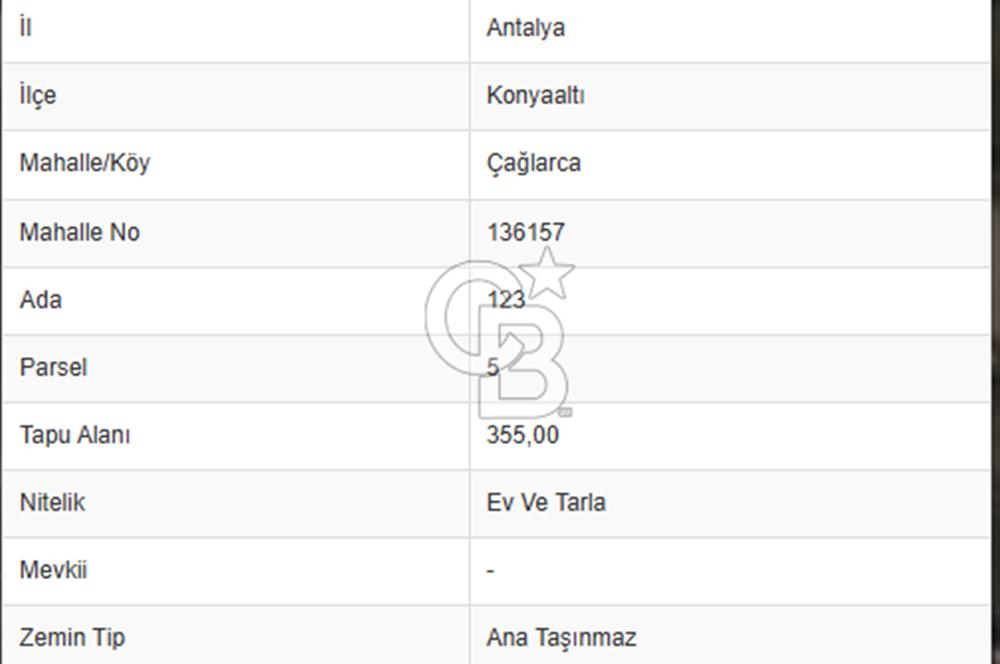 KONYAALTI ÇAGLARCADA DOGA MANZARALI SATILIK TARLA