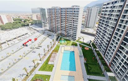 Manisa Meydan Sitesi Havuz Cephe Eşyalı Kiralık1+1 Daire