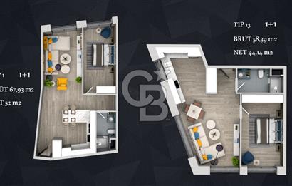 İZMİR ALSANCAK'TA DENİZ MANZARALI 1+1 SATILIK DAİRE