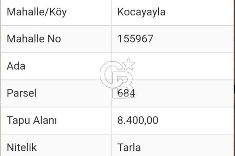 ÇANAKKALE ÇAN KOCAYAYLA KÖYÜNDE 8400 M2 YATIRIMLIK TARLA