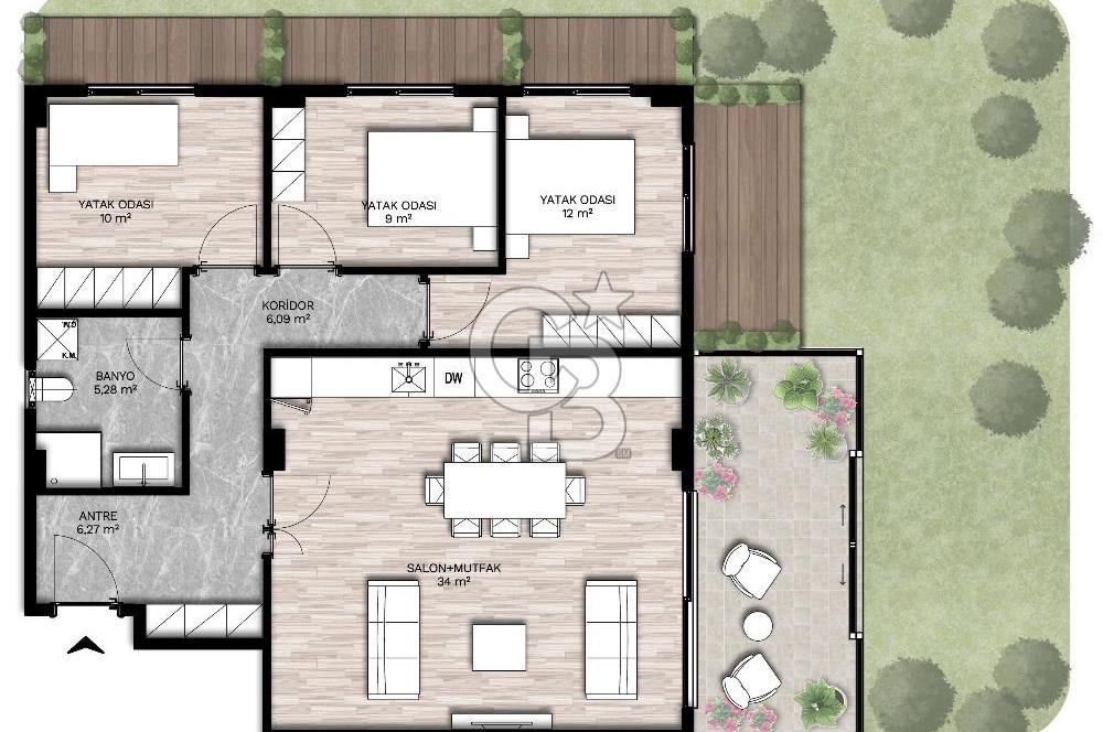 KADIKÖY SUADİYE'DE BAHÇELİ HAVUZLU 128 M2 SATILIK PROJE DAİRE