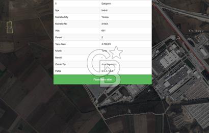 ESKİŞEHİR İNÖNÜ YENİCE MAHALLEDE SATILIK TARLA