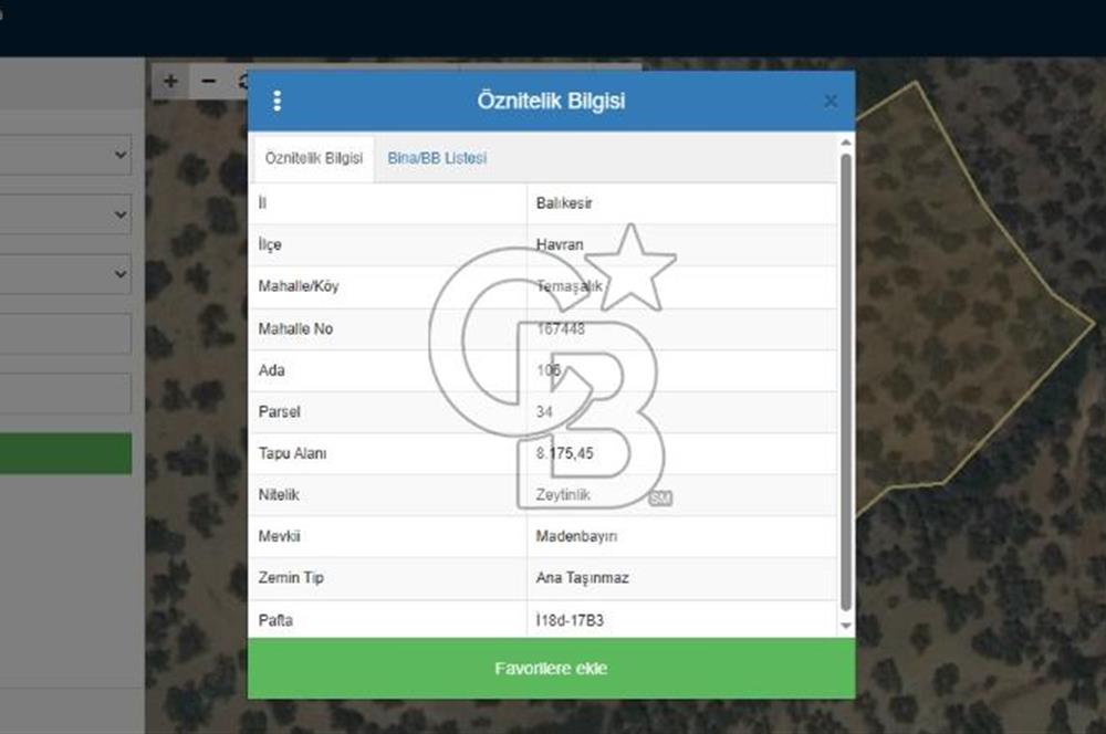 HAVRAN TEMAŞALIK KÖYÜNDE YATIRIMLIK ZEYTİNLİK