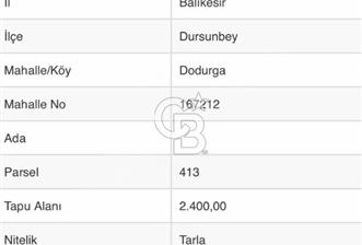 Balıkesir Dursunbey Dodurga'da Satılık 2.400 M2 Yatırımlık Tarla - 8 - 318745