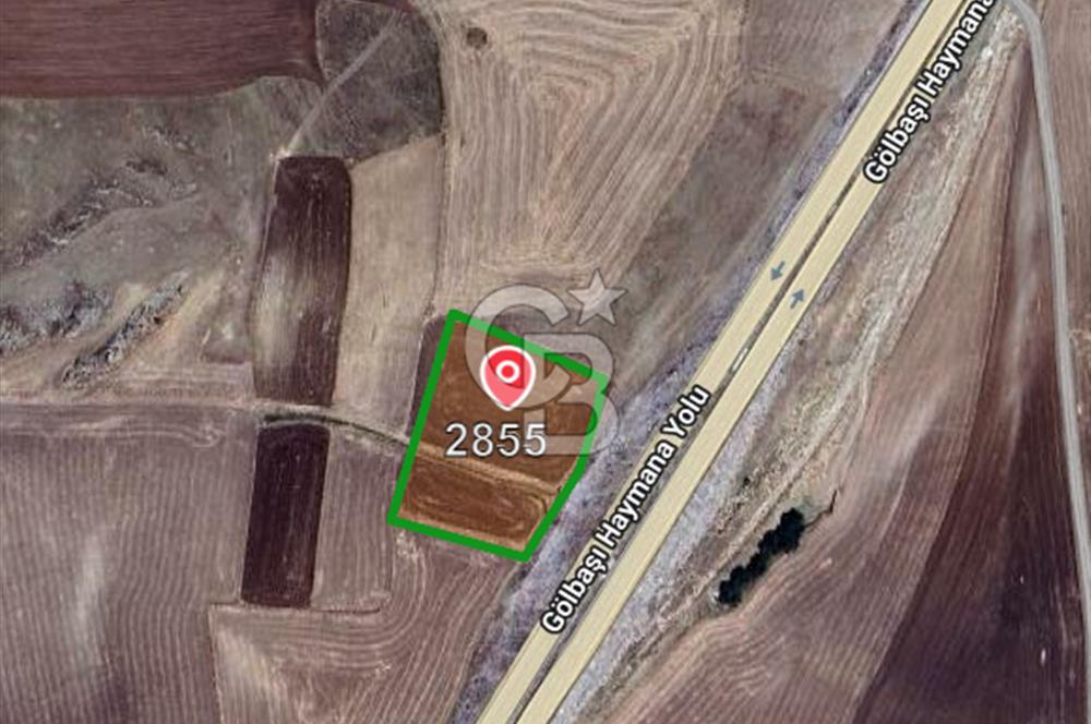 ANKARA GÖLBAŞI OYACADA YOLA CEPHE 7.802 METREKARE TARLA