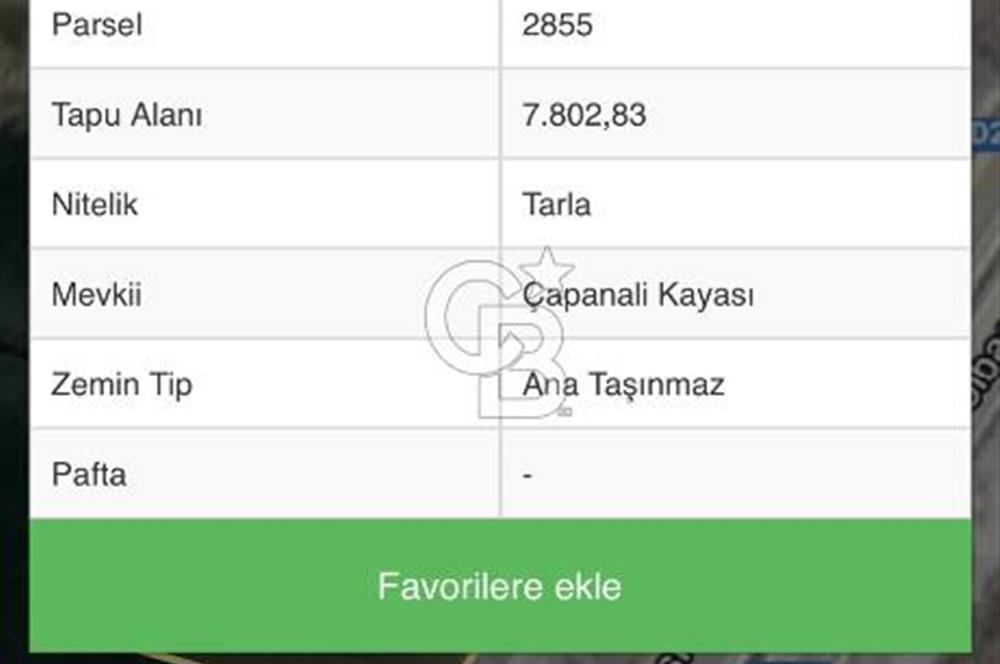 ANKARA GÖLBAŞI OYACADA YOLA CEPHE 7.802 METREKARE TARLA
